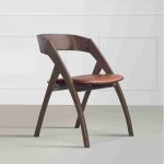 AMELLA Wooden Dining Chair-Medium Brown - Image 5