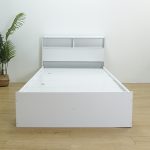 GERRAD Single Size Storage Bed Frame-White - Image 3