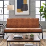 MANCHESTER Metal Frame 3 Seater Sofa - Brown - Image 4