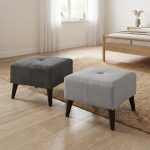 MARCO 52x52CM Fabric Square Stool-2 Color