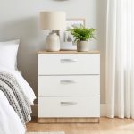 MEMPHIS 3 Drawer Chest-White+Oak