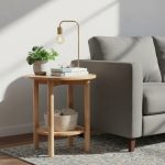 SOVEN Full Solid Rubberwood Side Table-Natural - Image 2