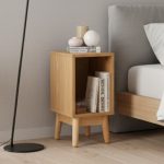 TENJI 25cm Compact Size Bedside Table-Oak