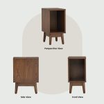 TENJI Wood Veneer Side Table-Cocoa - Image 8