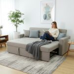 WILLIS 3 Seater King Size Sofa Bed-Stone