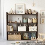 ALICIA 100CM Book Rack Display Cabinet-Brown - Image 2