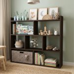 ALICIA 100CM Book Rack Display Cabinet-Brown