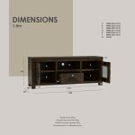 LAYTON 150cm Solid Wood TV Cabinet-Rustic Distress - Image 9