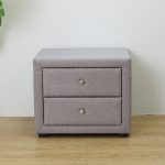 MANADO 2 Drawers Bedside Table-Light Grey