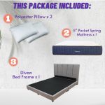 [Package] MANADO Bed With 11 Inch Pocket Spring Mattress-Queen & King - Image 5