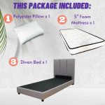 [Package] MANADO Divan Bed With 5" Foam Mattress-2 Sizes - Image 6