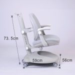 EMA Kids Adjustable Ergonomic Study Chair-Grey - Image 4