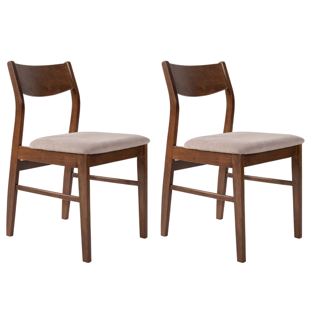 Set Of 2 TERESA Dining Chair Walnut FurnitureDirect .my