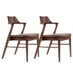 [Set Of 2] SOLEN Dining Chair-Walnut