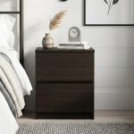 VESTA 2 Drawers Bedside Table-Dark Brown