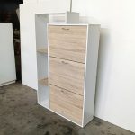 MILO Space Saver Shoe Cabinet-Oak - Image 7