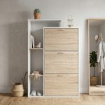 MILO Space Saver Shoe Cabinet-Oak - Image 2