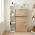 MILO Space Saver Shoe Cabinet-Oak
