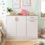 AUSTIN 3 Door 1 Drawer Children Wardrobe-White
