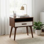 CARSON 1 Drawer Bedside Table-Walnut