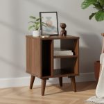 CARSON Solid Wood Legs Side Table-Walnut