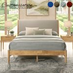 [Custom Made] OSAKA Queen & King Size Wooden Bed-Natural