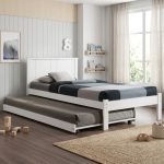 ETHAN Single Size Pull Out Bed Frame-White - Image 2