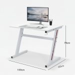 G01 100x60cm Gaming Table-White - Image 3