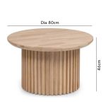 HOLLAND Dia80cm Round Coffee Table-3 Colors - Image 4