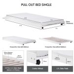 ETHAN Single Size Pull Out Bed Frame-White photo review