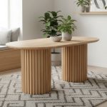 KAROL 180cm Oval Shaped Wooden Dining Table-3 colors