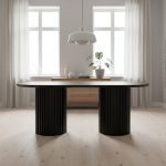 KAROL 180cm Oval Shaped Wooden Dining Table-3 colors - Image 3
