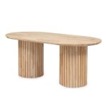 KAROL 180cm Oval Shaped Wooden Dining Table-3 colors - Image 4