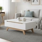 MARIAN 2 Drawers Coffee Table-White