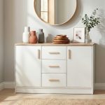 MARIE 120cm 2 Door 3 Drawers Sideboard-White
