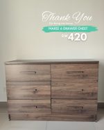 MARIE 6 Drawer Chest-Walnut - Image 8