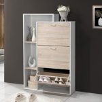 MILO Space Saver Shoe Cabinet-Oak