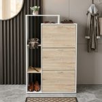 MILO Space Saver Shoe Cabinet-Oak - Image 3
