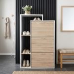 MILO Space Saver Shoe Cabinet-Oak
