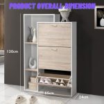 MILO Space Saver Shoe Cabinet-Oak - Image 4