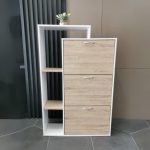 MILO Space Saver Shoe Cabinet-Oak - Image 2