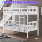MONTROS Bunk Bed Double Decker-Pearl White - Image 2