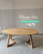 WESTIN Oval Shaped Coffee Table-Natural - Image 5