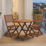 TIMBERFOLD D70cm Outdoor Folding Table-Mahogany - Image 4