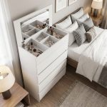 VESTA Premium Grade 4 Drawer Chest With Mirror-White