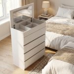 VESTA Premium Grade 4 Drawer Chest With Mirror-White - Image 2