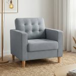 SLOKA 1 Seater Sofa-Silver Blue