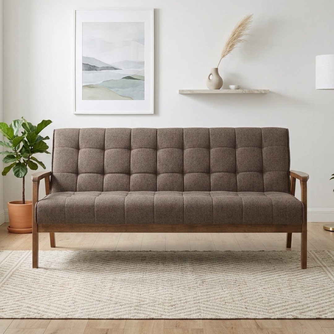 233217 MAIN TUCSON 3 Seater Sofa-Chestnut - Image 1