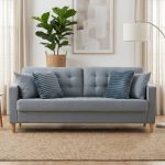 SLOKA 3 Seater Sofa-Silver Blue