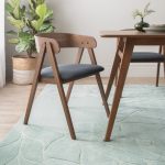 CARTER Wooden Arm Dining Chair-Navy